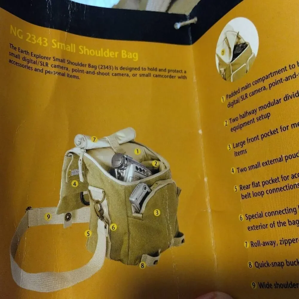 National Geographic NG 2343 Collection Camera Shoulder Bag NWT